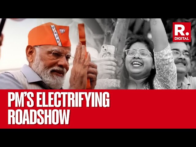 PM Modi’s Electrifying Roadshow In UP’s Ghaziabad Witness A Massive Turnout
