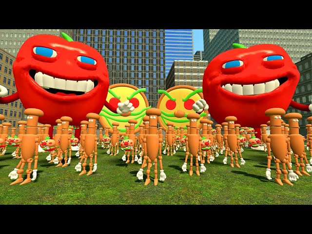 PIZZA TOWER ARMY Vs 3D MEMES NEXTBOT IN Garry's Mod