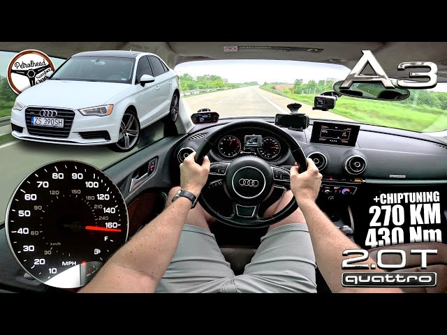 2015 Audi A3 8v 2.0 T (220+ KM) | V-MAX, 0-100, 100-200, 200-250 km/h. Próba autostradowa. | 4K