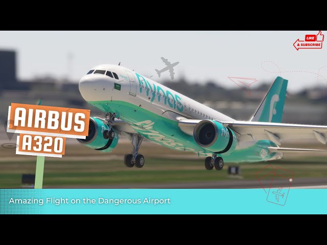 Very AWESOME GIANT Airplane Flight Landing!! Flynas Airbus A320 Landing at Los Angeles Airport