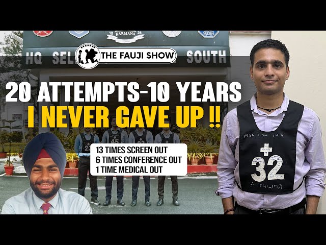 Took 10 years to clear SSB !! Recommended in 20th Attempt !! “Never Give Up” ft Yogesh Ep-199
