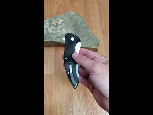 BROUS BLADES T4 LINERLOCK BLACK D2 TOOL STEEL FOLDING POCKET KNIFE M004