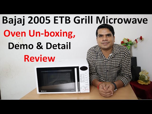 Bajaj 2005 ETB Grill Microwave oven unboxing, Review & Demo|
