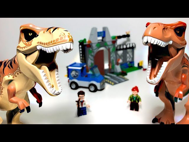 JURASSIC WORLD LEGO JUNIORS T-REX BREAKOUT SET - LEGO Fallen Kingdom Tyrannosaurus rex