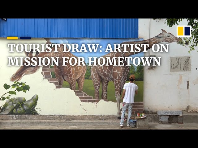 Chinese artist aims to draw tourist in his hometown in Yunnan by creating huge murals