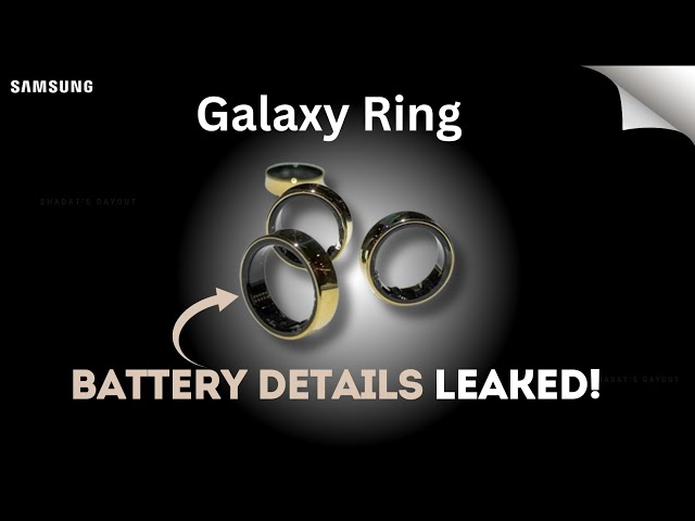 Samsung Galaxy Ring Battery Details Leaks: LIVE HANDS ON!