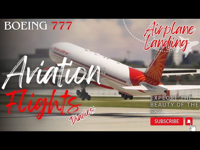 Very SCARY BIG Aero Plane Flight Landing!! Air India Boeing 777 Landing at Miami Airport