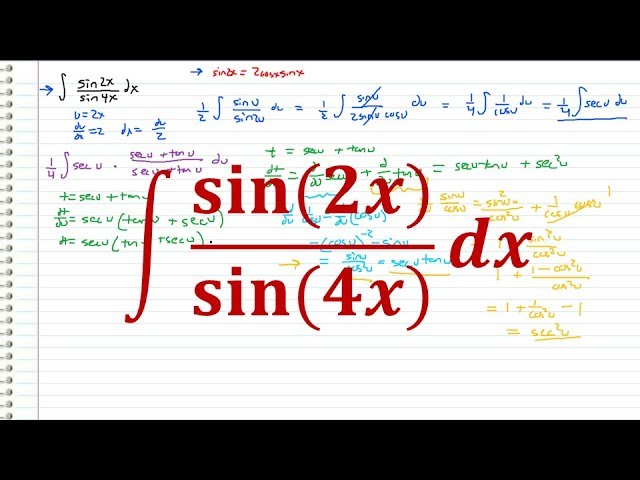 The Integral of sin(2x)/sin(4x)