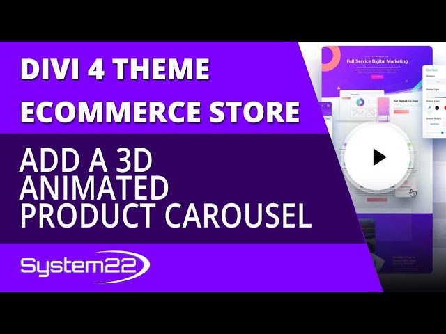 Divi 4 Ecommerce Add A 3D Animated Product Carousel 😎