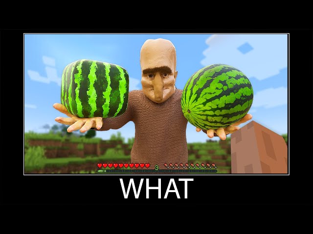 Minecraft wait what meme part 281 realistic minecraft Watermelon