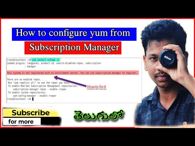 How to configure yum from Subscription Manager | Install packages | Linux Repository | LinuxTelugu