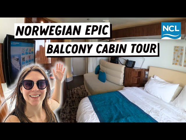 NORWEGIAN EPIC BALCONY CABIN Tour & Honest Review / WEIRDEST Cabin Layout!!