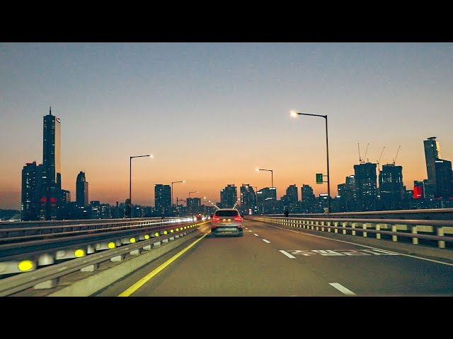 Night Driving Seoul City | Yeouido and Yongsan with Chill Lofi Hiphop POV | 4K HDR