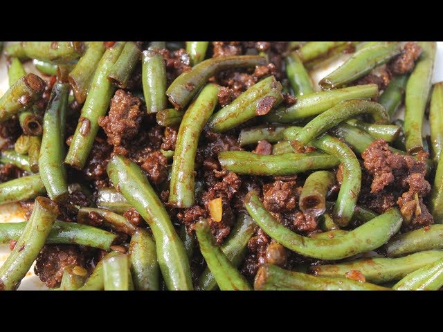 Sautéed Green Beans with Beef and Cognac Brandy Recipe - Morgane Recipes