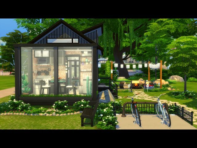 MICRO HOUSE TINY LIVING 🏡 SIMS 4 SPEED BUILD STOP MOTION (NO CC)