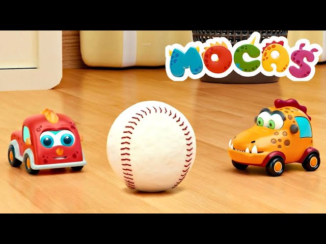 Mocas Autos auf Deutsch. Zeichentrickfilm für Kinder. Die Autos spielen Ball. Episode 3