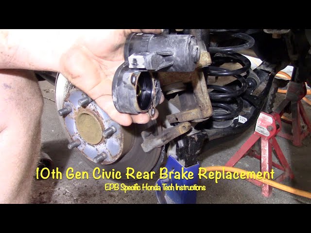 DIY 2016 + Civic Rear Brake Replacement With EPB Using Honda Tech Manual