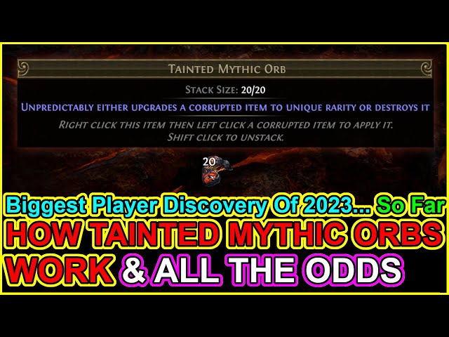 POE 3.22 - 2023's Biggest Player Discovery So Far - How Tainted Mythic Orbs Work - Path Of Exile