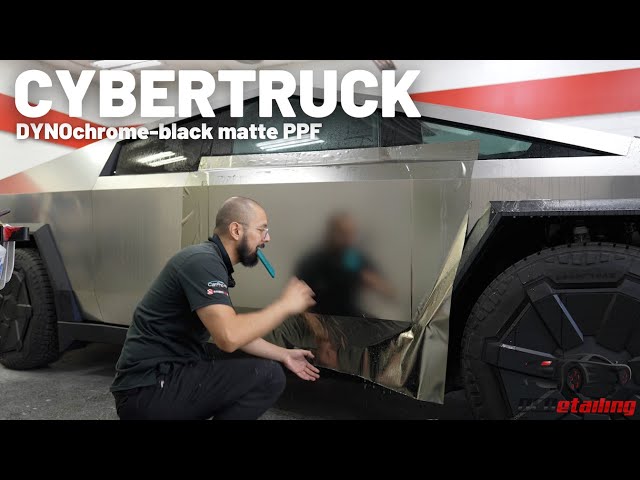 Cybertruck - Door PPF Install Video - STEK DYNOchrome-black matte