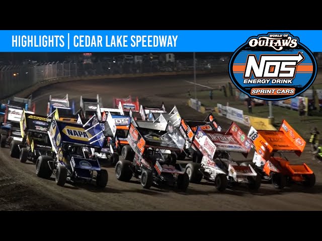 World of Outlaws NOS Energy Drink Sprint Cars Cedar Lake Speedway July 2, 2022 | HIGHLIGHTS