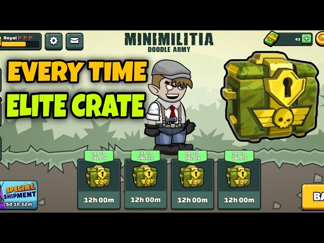 HOW TO GET ELITE CRATE IN MINI MILITIA EVERY TIME 101% WORKING