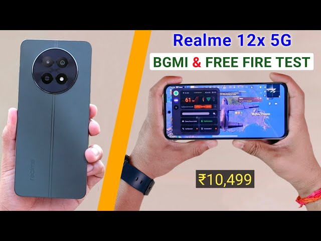 Realme 12x 5G Gaming Review With FPS Meter, Heating & Battery Test | Realme 12x bgmi & free fire