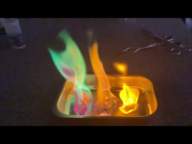 Colored Fire in Slow Motion
