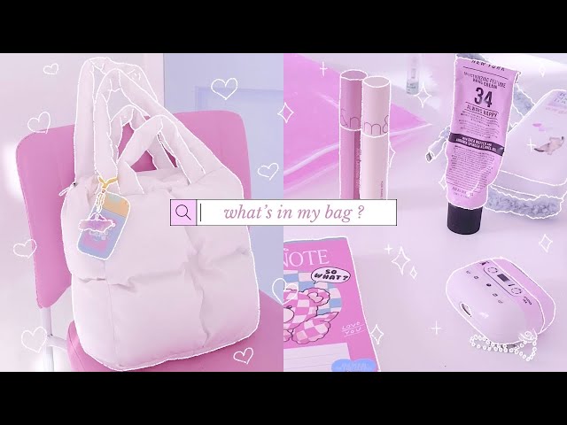 WHAT’S IN MY BAG 🎀 ˚ ༘♡ cute things inside ⋆｡˚ ❀ | my daily essentials