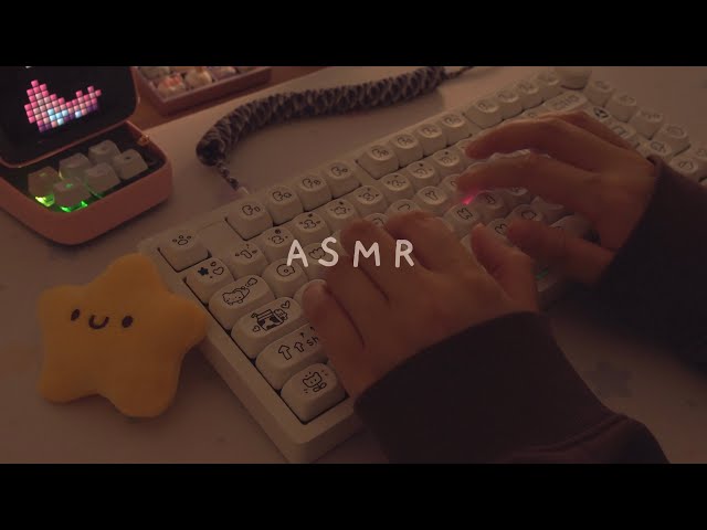 [Cozy ASMR] 2h typing on 5 different keyboards ☁️