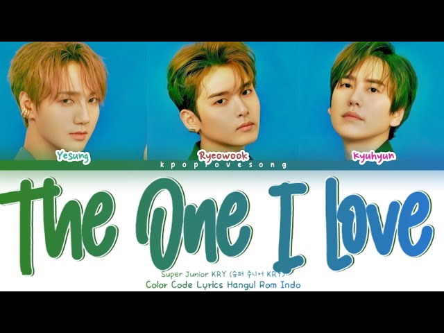 Super Junior K.R.Y (슈퍼 주니어 K.R.Y) The One I Love (한 사람만) Color Code Lyrics Hangul Rom INDO TRANS