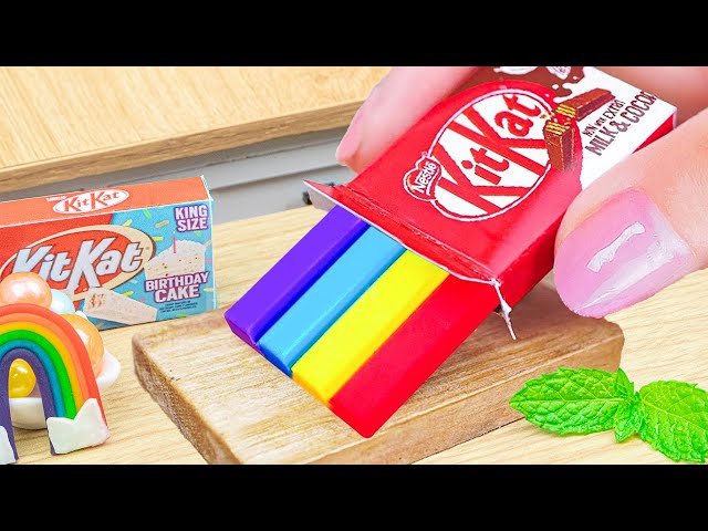 Beautiful Miniature Rainbow Kitkat Chocolate Cake Decorating🌈Chocolate Cakes Recipes