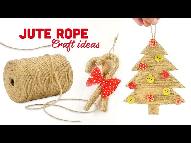 3 Christmas Tree Ornaments with Jute Rope | Jute Rope Craft Ideas | Christmas Tree Decor Ideas