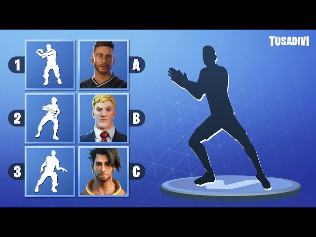 GUESS THE DANCE AND THE SKIN - FORTNITE CHALLENGE - PART #6 | tusadivi