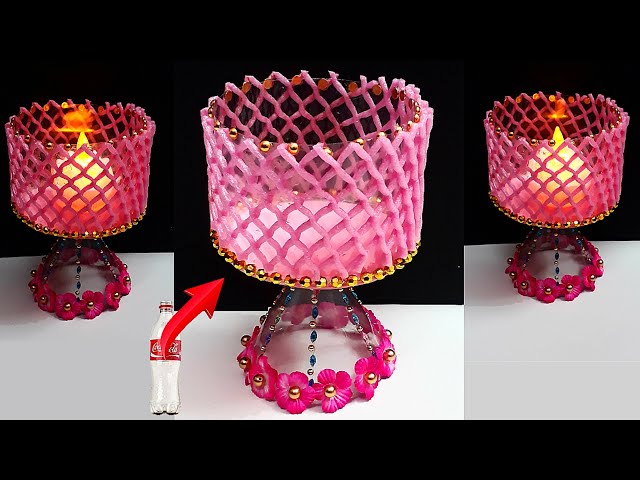 Best out of waste New Tealight Holder made from Plastic Bottle| DIY home decoration ideas
