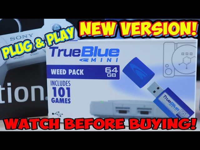 $20 PlayStation Classic Hack - 101 Games Newest Version True Blue Mini Plug & Play USB!