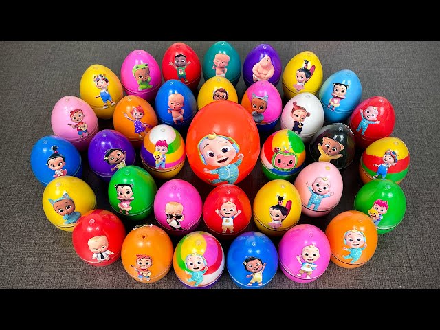 Cocomelon Eggs On Sand: Finding Pinkfong, Hogi with CLAY ! Satisfying ASMR Videos