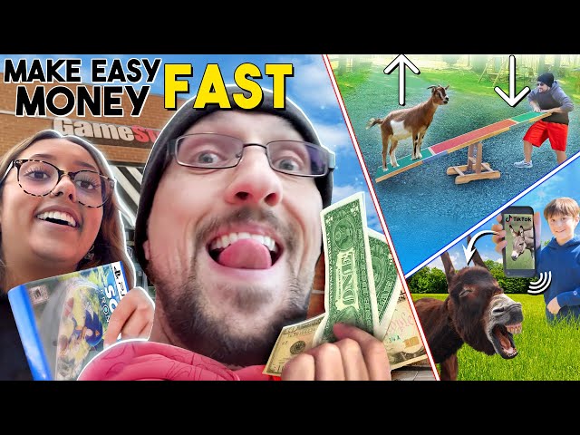 Make Easy Money FAST + Goat See Saw + Donkey Calling & More (FV Family Random Vlog)