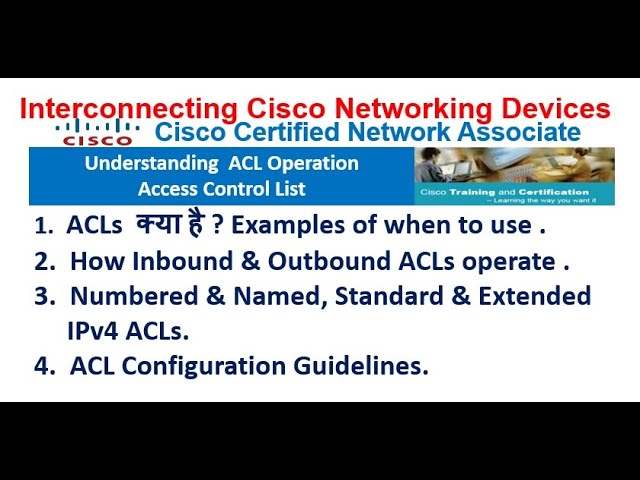 Lesson 48 -ACLs Introduction, ACLs कितने Type  के होती है, कैसे Operate  होती है?
