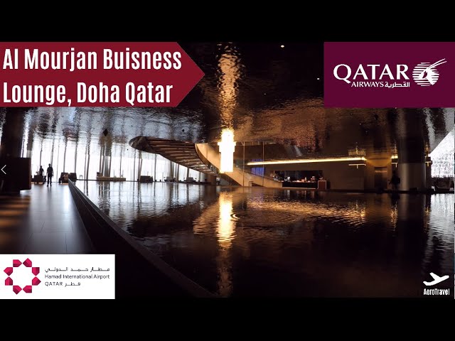 AWESOME AL MOURJAN BUSINESS CLASS LOUNGE DOHA | QATAR AIRWAYS BUSINESS CLASS | LOUNGE REVIEW 4K
