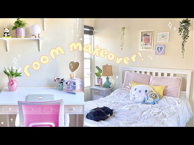 tiny room makeover!🪴 *on a budget* cute & cozy aesthetic