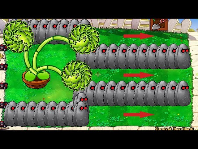 Plants vs Zombies Hack 9999 Threepeater vs 9999 Giga Gargantuar vs Dr Zomboss