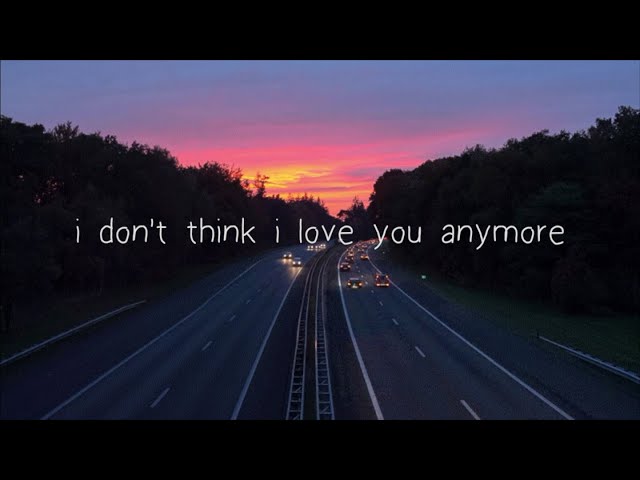i don't think i love you anymore