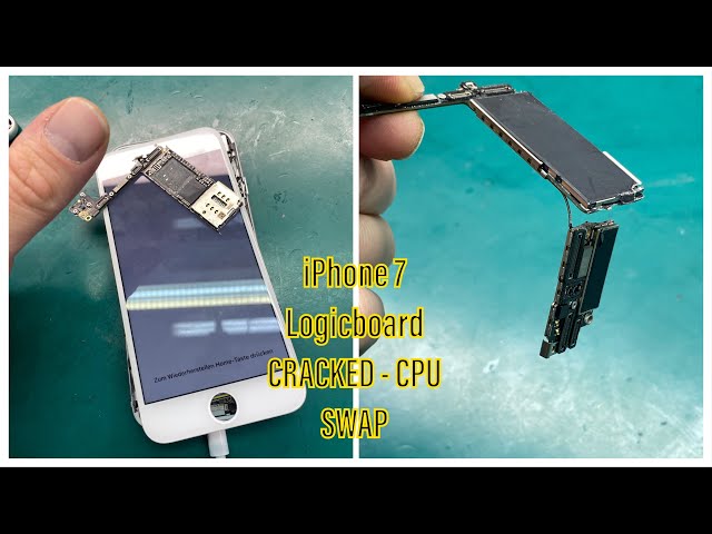 MASTERWORK - iPHONE 7 BROKEN IN TWO HALVES - LOGICBOARD CRACKED - DATARECOVERY - CPU SWAP