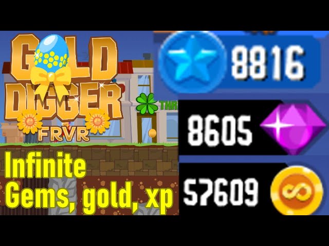 Gold Digger FRVR cheats, unlimited star, coin, diamond, gems, etc