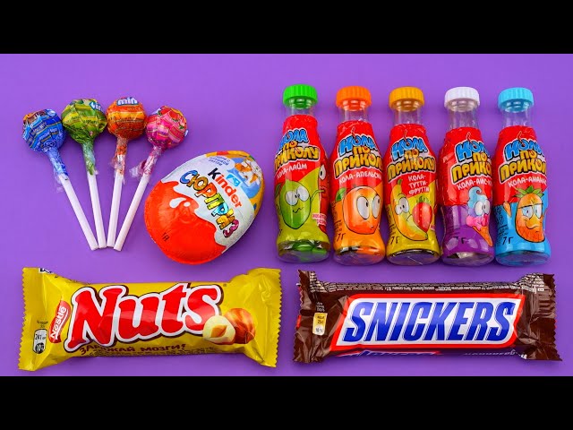 Unpaking: Kinder Surprise Eggs, Chocolate Sweets and Chupa Chups and mixing all of them | ASMR