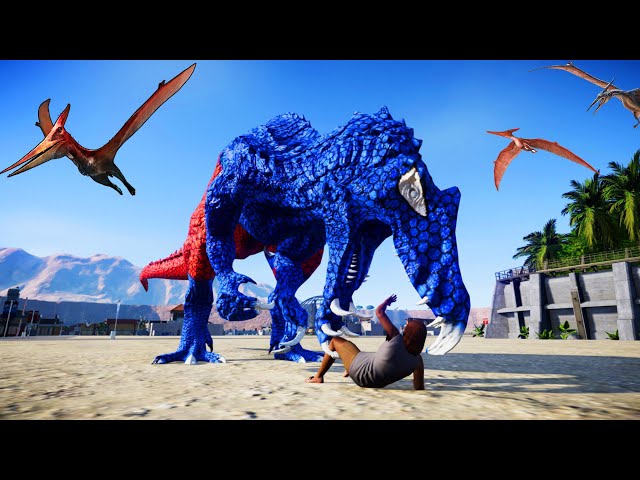 Final Boss Giganotosaurus superman vs Spinosaurus, indominus rex, indoraptor, t-rex, godzilla JWE1
