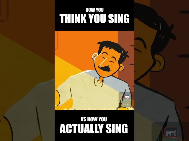 How you Think you Sing Vs. How you Actually Sing | Dad singing #Shorts #animation
