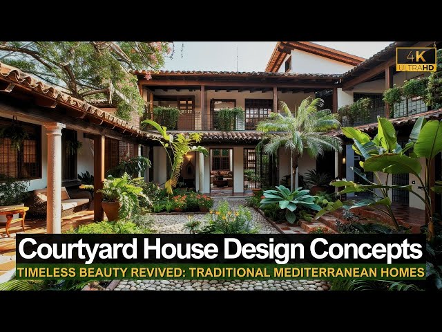 Timeless Beauty Revived: Courtyard House Design Concepts for Traditional Mediterranean Homes