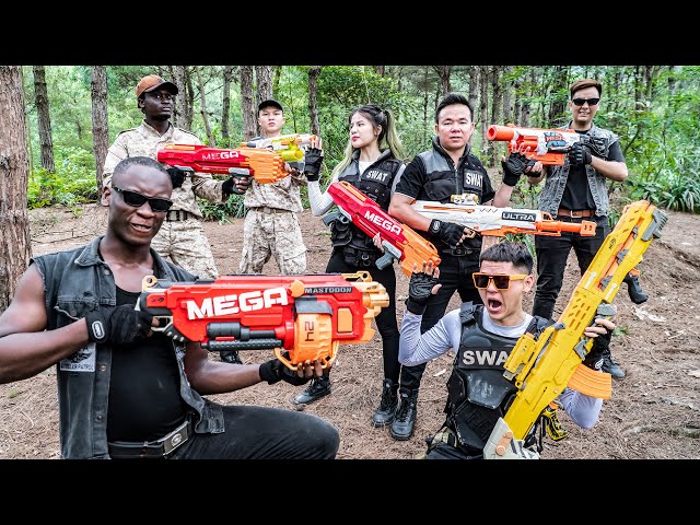 LTT Game Nerf War : Warriors SEAL X Nerf Guns Fight Crime Group Mr Close Crazy Rescue Team Members