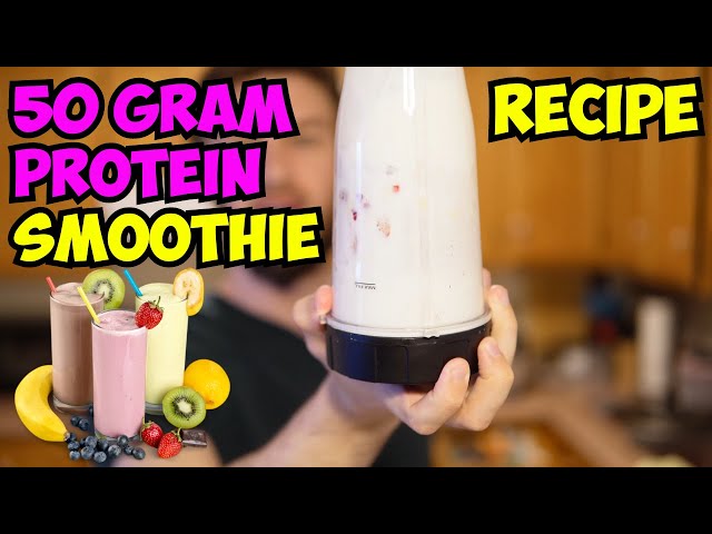 How to Make a 50+ Gram Protein Smoothie {RECIPE}